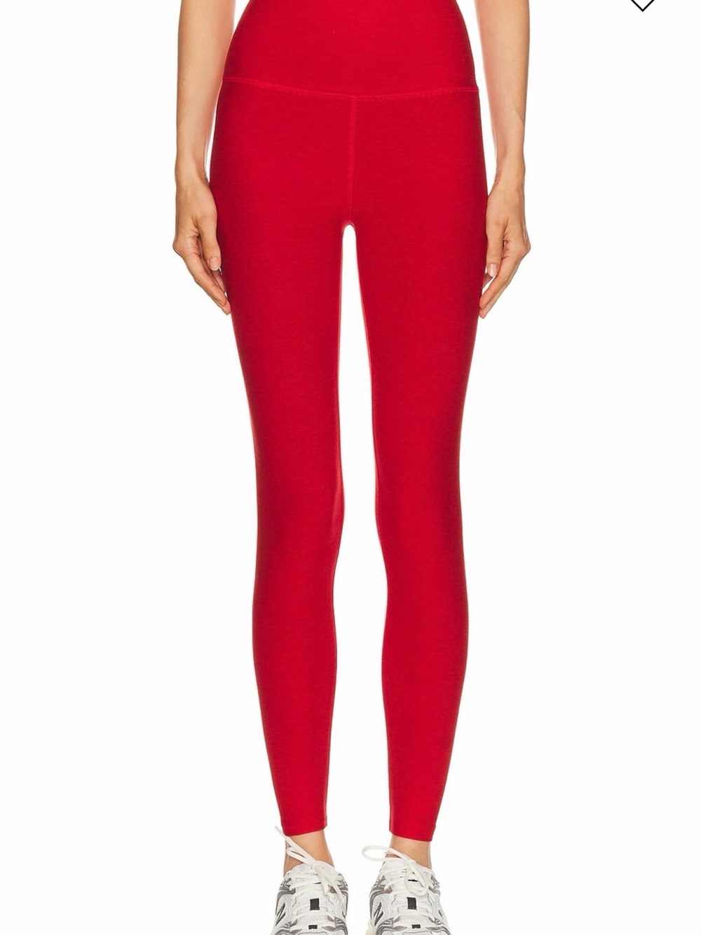 Beyond Yoga Spacedye Caught in the Midi High Waisted Leggings in CANDY APPLE RED